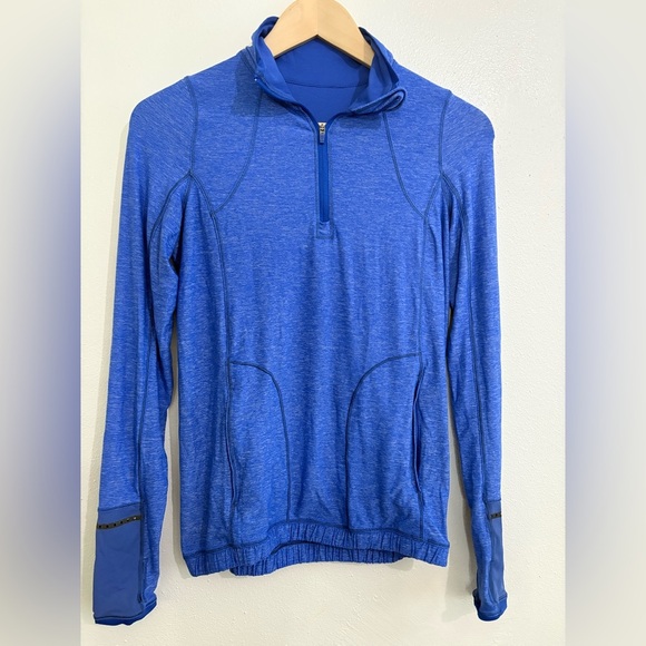 Lululemon Pace Pusher 1/2 Zip in Blue - Picture 1 of 7